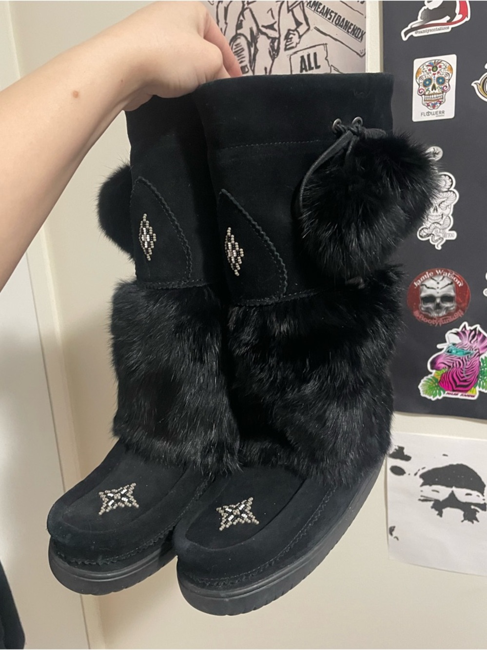 manitobah mukluks snowy owl waterproof mid-calf boots